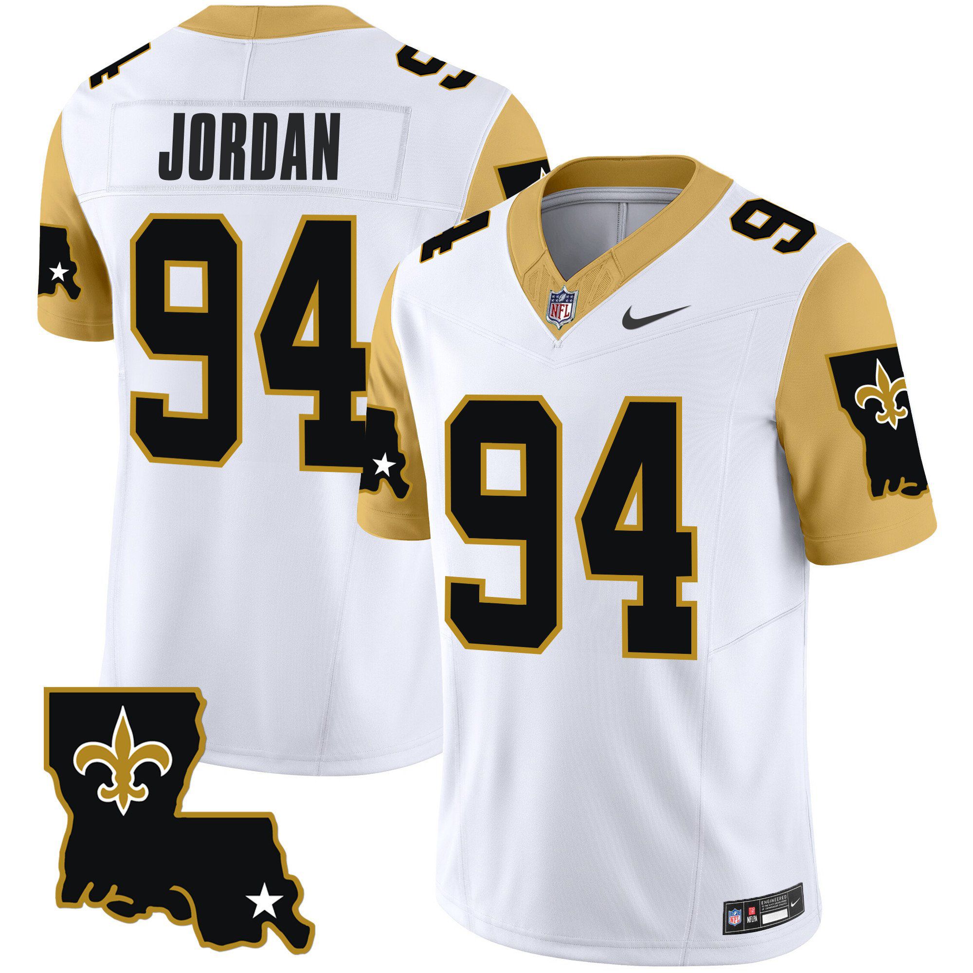 Men New Orleans Saints 94 Jordan White 2024 Nike 1987 Legacy Vapor Limited NFL Jersey